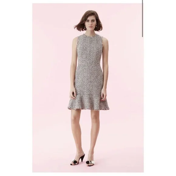 white christmas dresses Betty Black Tweed Dress – Rachel Walters main image 1